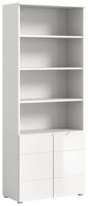 HOME AFFAIRE Aktenschrank CAPRI Weiß Hochglanz 2 Türen Bild 2