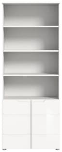 HOME AFFAIRE Aktenschrank CAPRI Weiß Hochglanz 2 Türen Bild 4