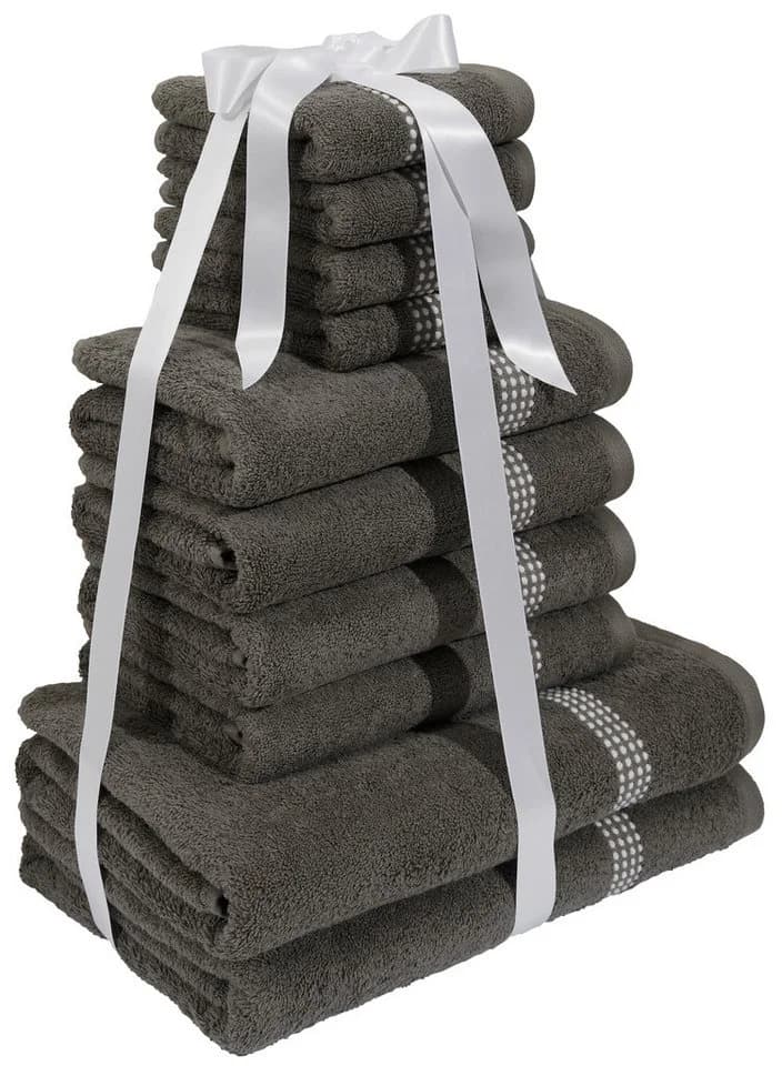 OTTO HOME Handtuch Set Kapra 10-tlg. Grau 100% Baumwolle Frottier - Bild 4