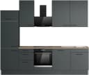 OPTIFIT Küchenzeile Fiona 290 cm Anthrazit Aluminiumgriffe Bild 2