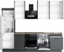 OPTIFIT Küchenzeile Fiona 290 cm Anthrazit Aluminiumgriffe Bild 4