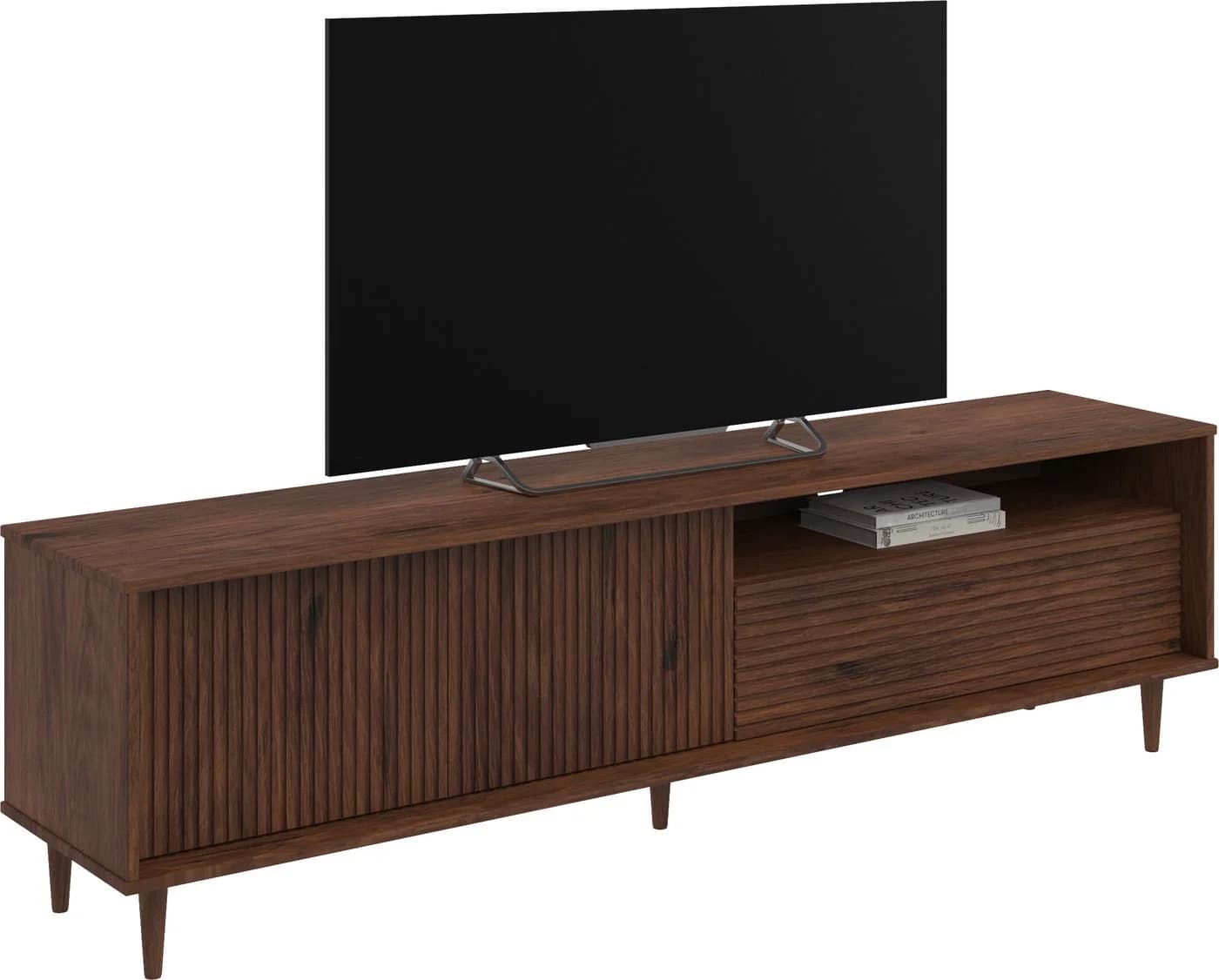 OTTO HOME Lowboard Malmedy Braun Push-to-open Kiefernholz - Bild 3