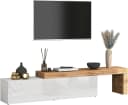OTTO home Lowboard Chronos TV-Board Weiß Hochglanz Eiche Wotan Bild 5