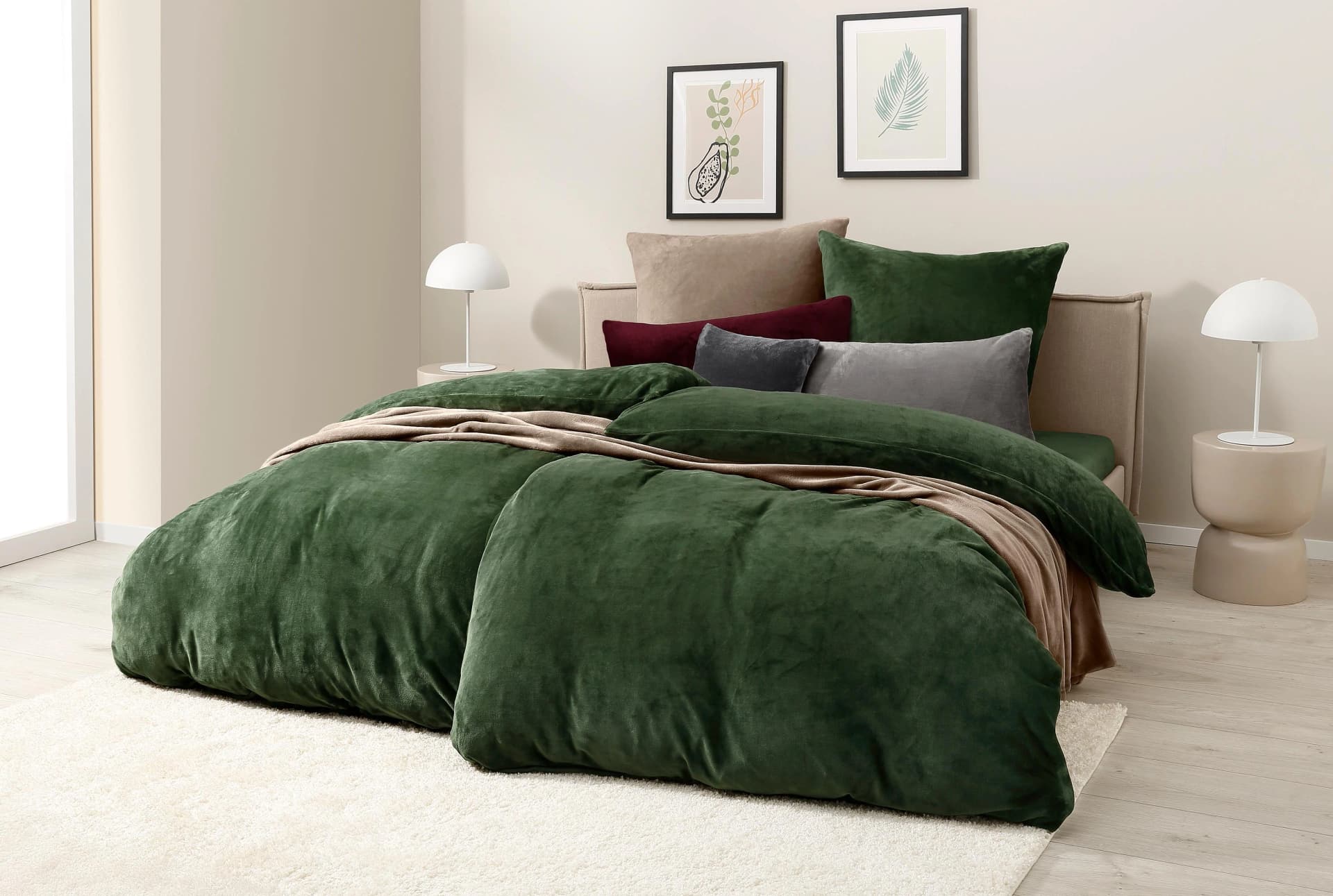 OTTO HOME Bettwäsche Desner3 Beige Microfaser mit Reißverschluss