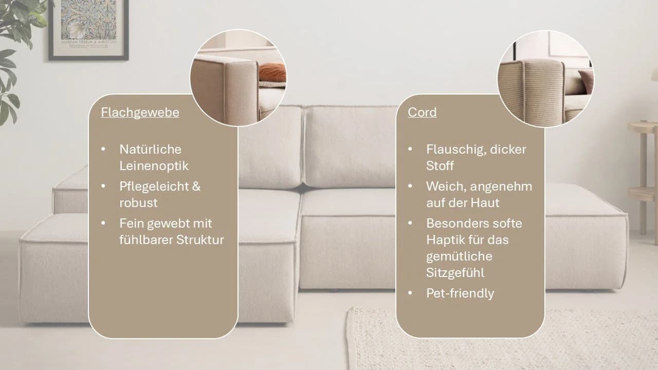 HOME AFFAIRE Ecksofa SHERWOOD L-Form Schlafsofa Beige