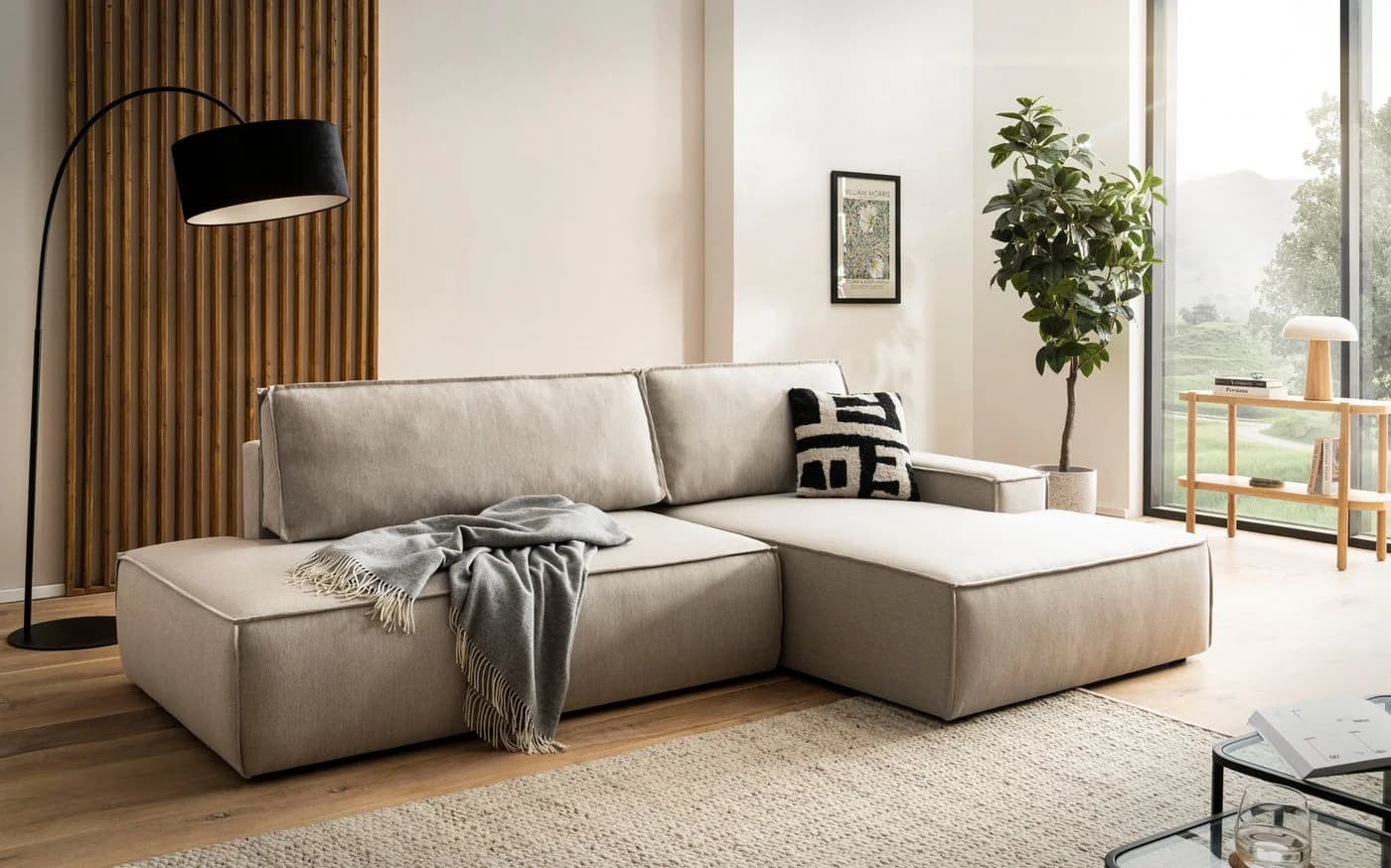 HOME AFFAIRE Ecksofa SHERWOOD L-Form Schlafsofa Beige - Bild 2