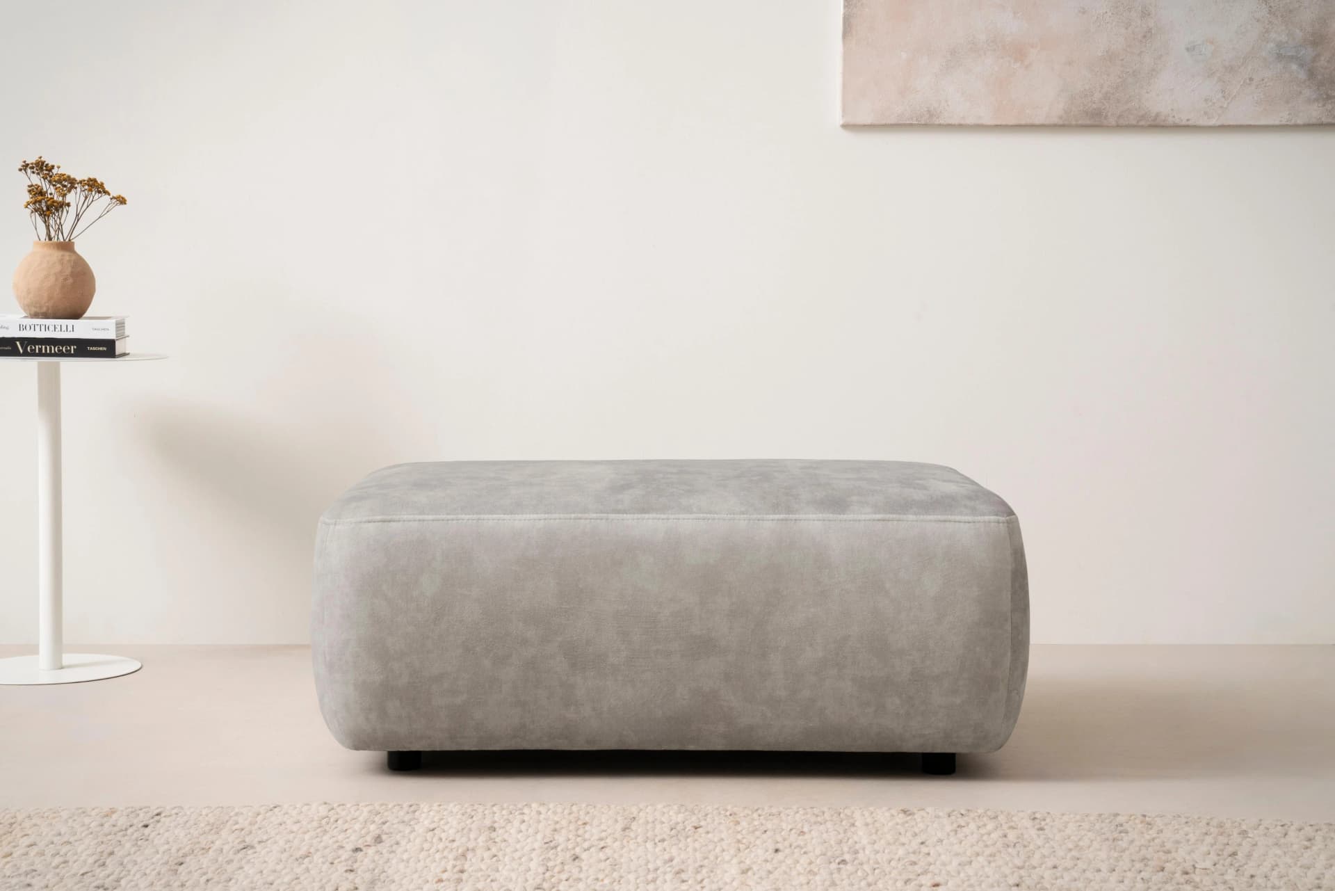 Polsterhocker HOME AFFAIRE Torge, beige, 100% Polyester, passend zur Serie Torge