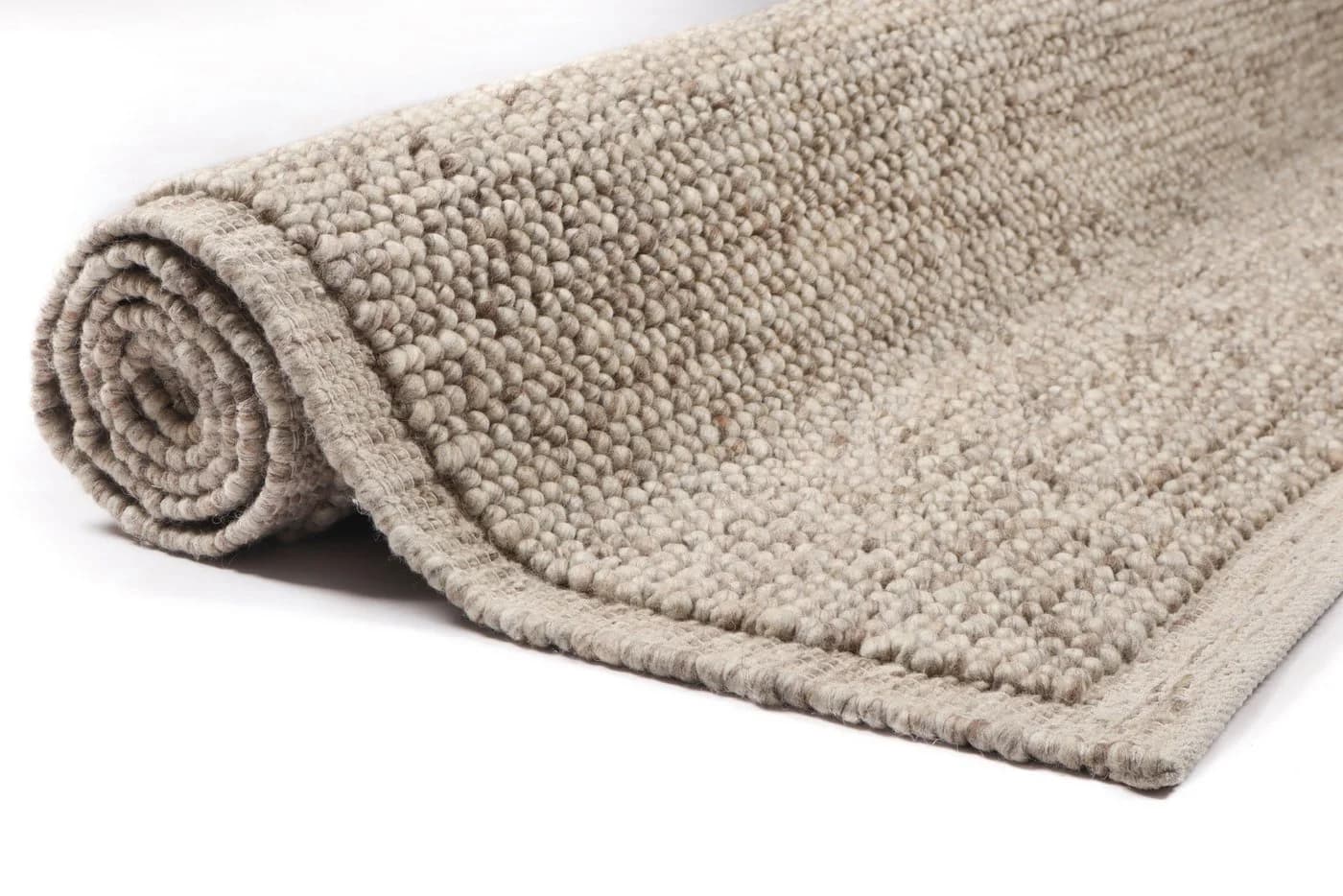 OTTO HOME Wollteppich Wolly Rahmen Beige Handgewebt - Bild 5