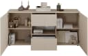 HOME AFFAIRE Sideboard Rio Cashmere mit geriffelter Front und Glasboden Bild 3