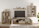 HOME AFFAIRE Wohnwand Rio 4-tlg. Beige Geriffelt Modern Bild 3