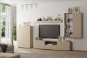 HOME AFFAIRE Wohnwand Rio 4-tlg. Beige Geriffelt Modern Bild 4