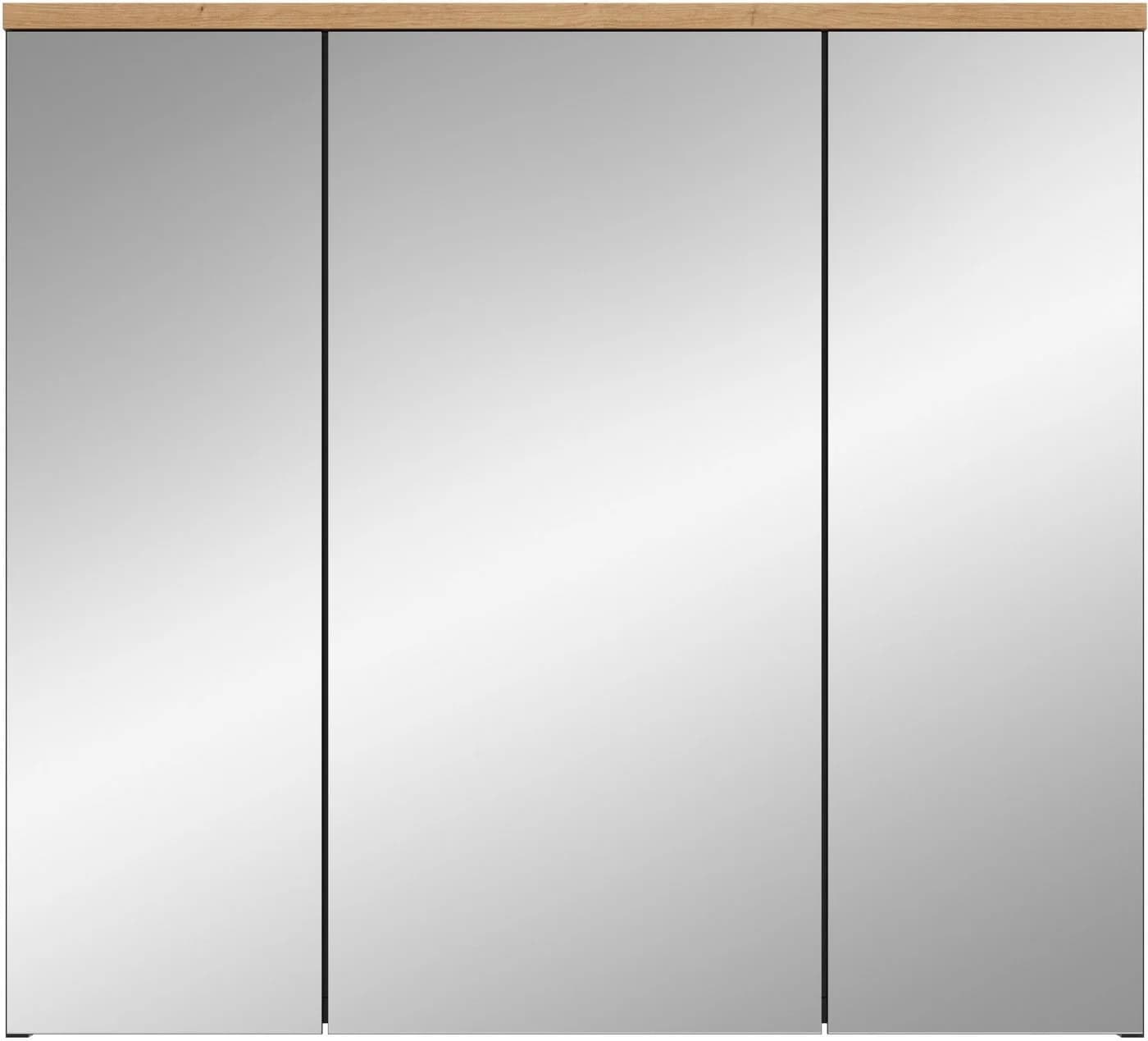 WELLTIME Spiegelschrank REHAT 3-tlg. Grau Eiche Soft-Close - Bild 2
