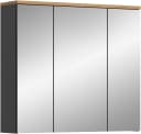 WELLTIME Spiegelschrank REHAT 3-tlg. Grau Eiche Soft-Close Bild 3