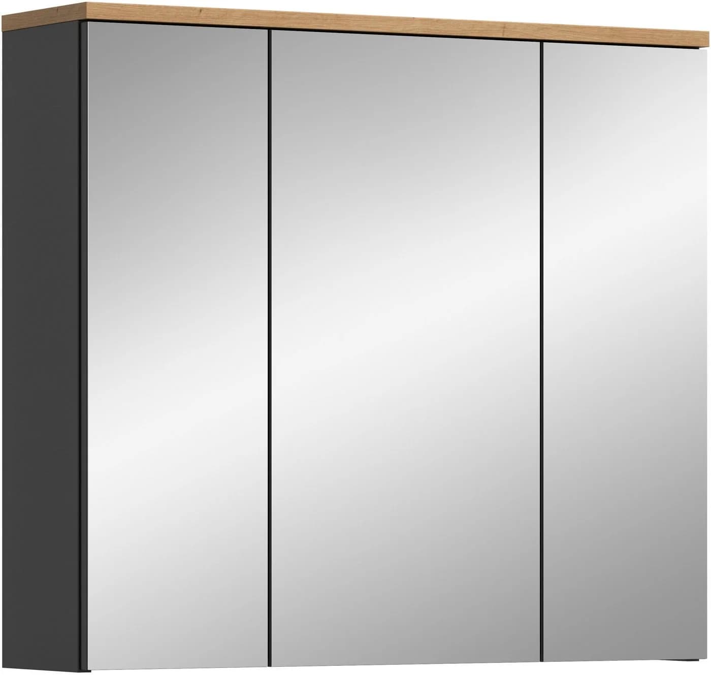 WELLTIME Spiegelschrank REHAT 3-tlg. Grau Eiche Soft-Close - Bild 3