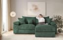 HOME AFFAIRE Ecksofa Soft&Cosy XL L-Form Dunkelgrün Cord Bild 2