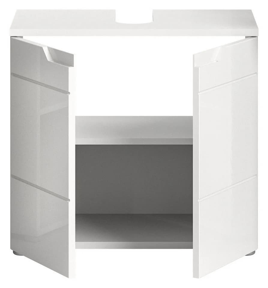 INOSIGN Waschbeckenunterschrank CAPRI 63 cm Weiß Hochglanz - Bild 5