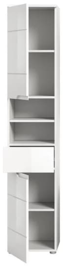 Welltime Hochschrank CAPRI Weiß Hochglanz mit Soft-Close Bild 3