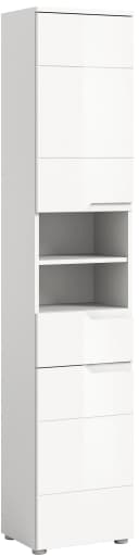 Welltime Hochschrank CAPRI Weiß Hochglanz mit Soft-Close Bild 4