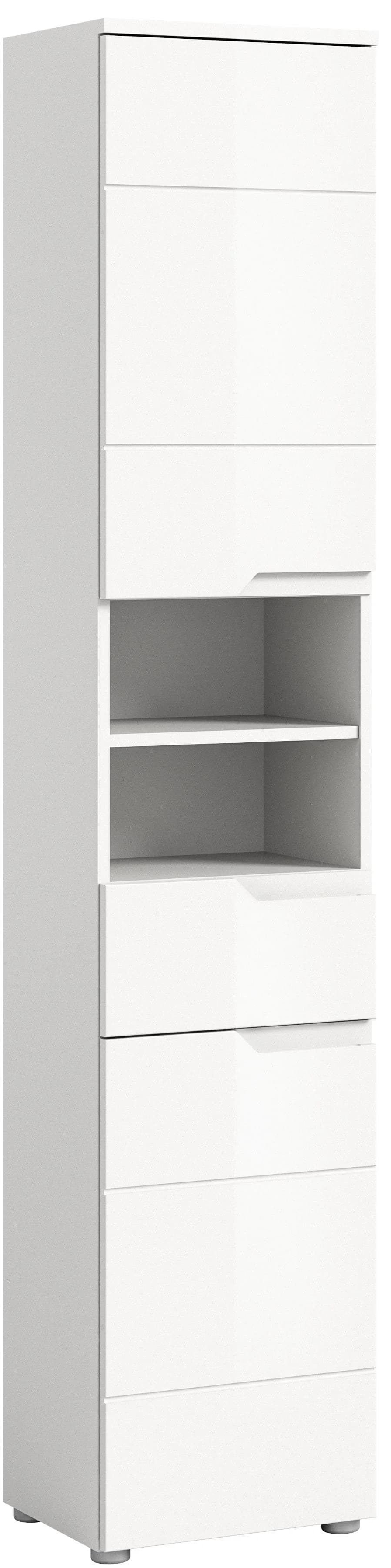 Welltime Hochschrank CAPRI Weiß Hochglanz mit Soft-Close - Bild 4