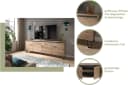 Home Affaire Lowboard Baltic 184cm 4 Türen Holzoptik Grau Bild 3