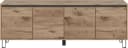 Home Affaire Lowboard Baltic 184cm 4 Türen Holzoptik Grau Bild 4