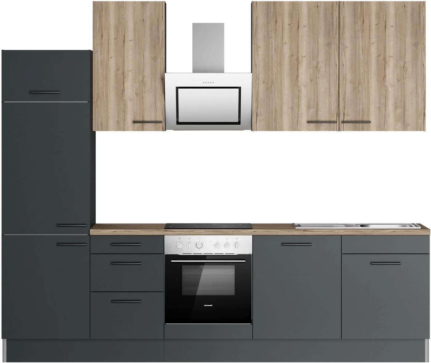 OPTIFIT Küchenzeile Fiona 290 cm Anthrazit Wildeiche - Bild 2