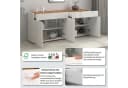 OTTO HOME Sideboard Garda 4 Türen Weiß Hochglanz Eiche wotan Bild 3