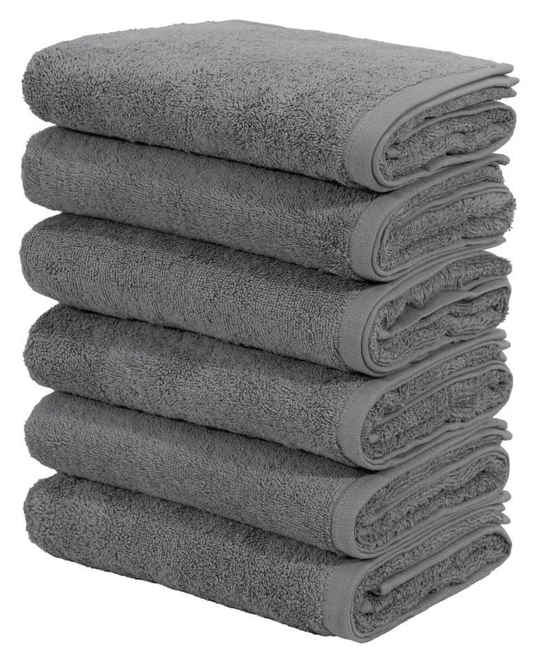 OTTO HOME Handtuch-Set Merida 6-tlg. Dunkelgrau Frottier - Bild 2