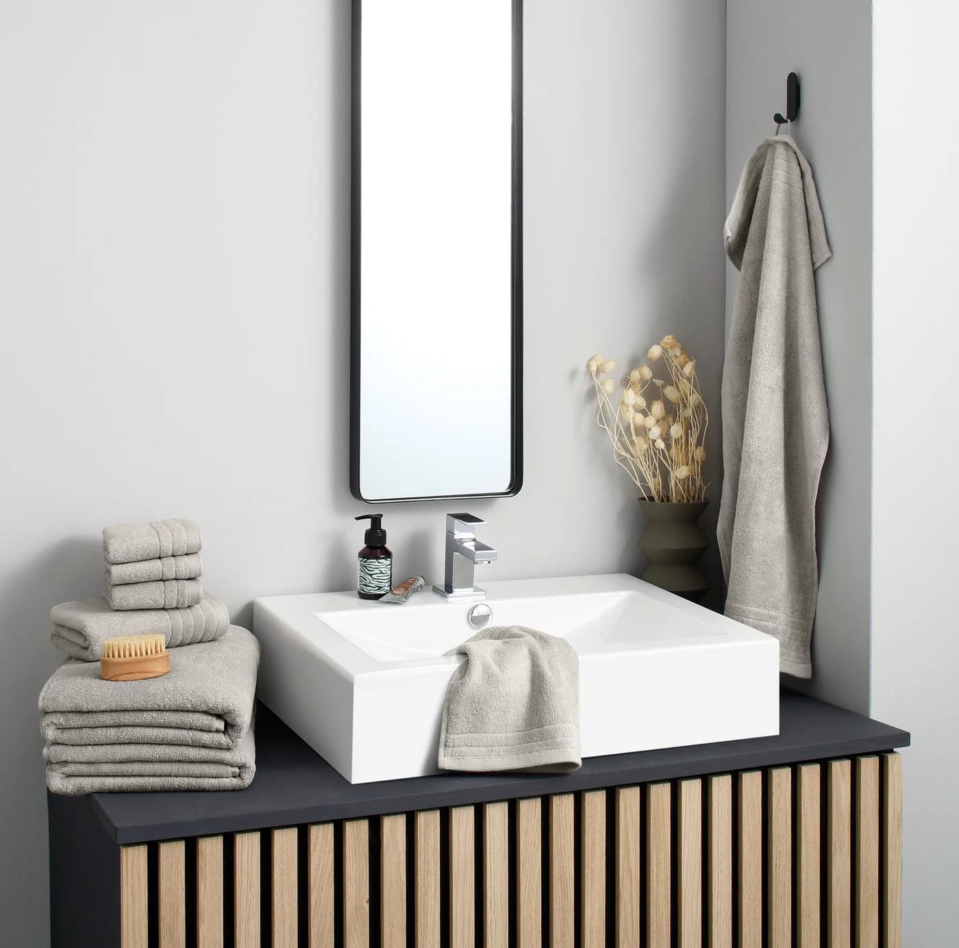 OTTO HOME Handtuch Set Sanremo Premium Grau 8-tlg. Frottier 600g/m²