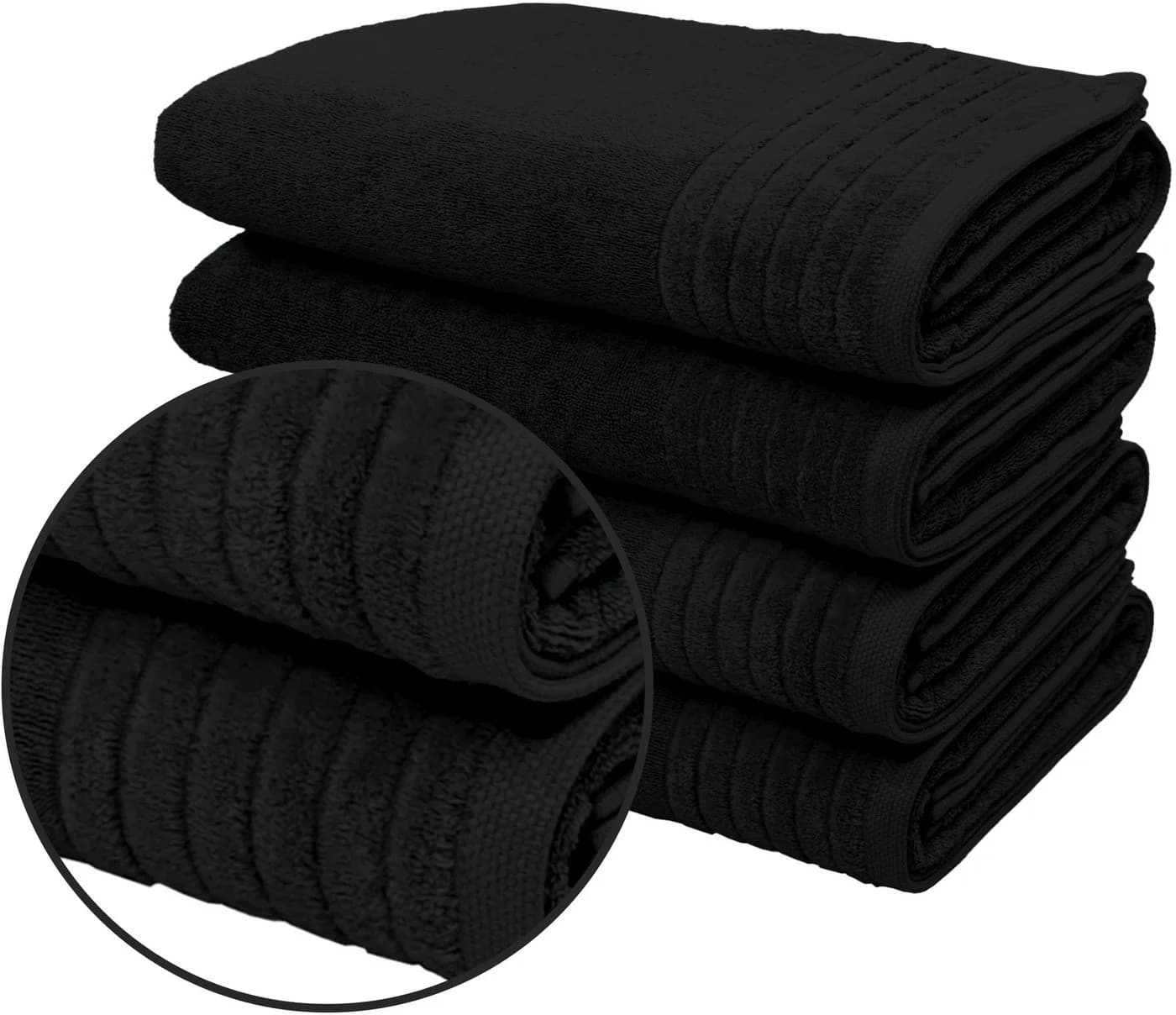 OTTO HOME Duschtücher Sanremo Premium Schwarz 4-tlg. Frottier - Bild 2