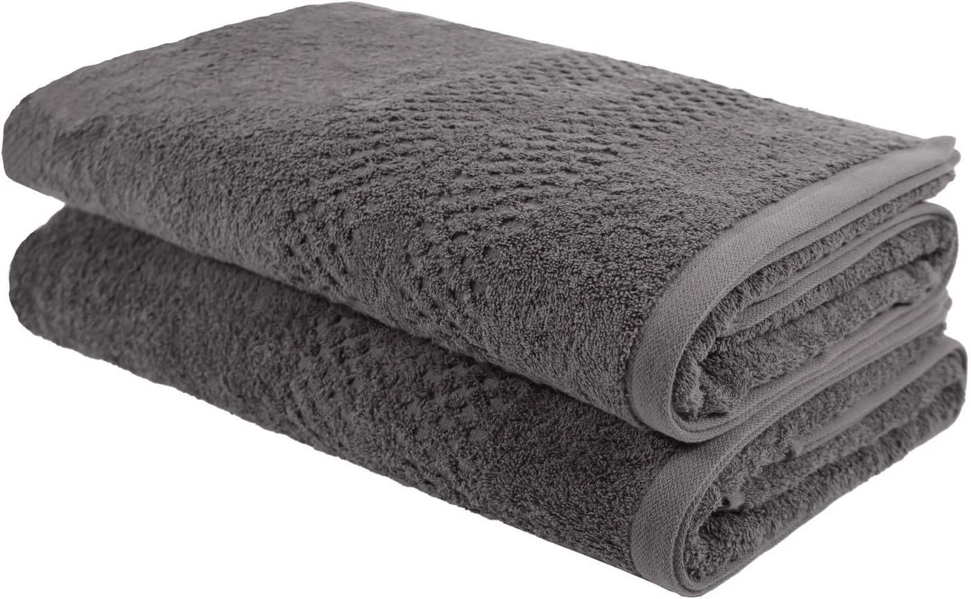 Saunatuch-Set Regona Anthrazit 100% Baumwolle Frottier - Bild 2