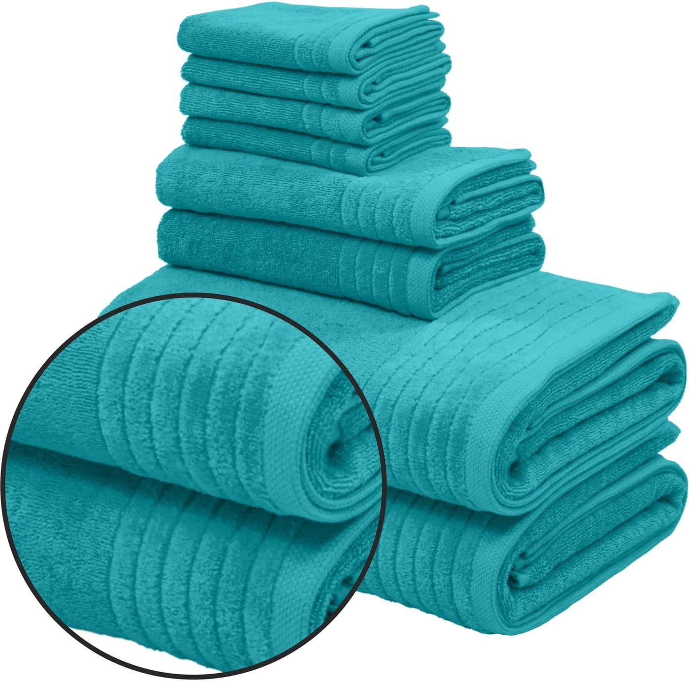 OTTO HOME Handtuch Set Sanremo Premium 8-tlg. Aqua 100% Baumwolle - Bild 2