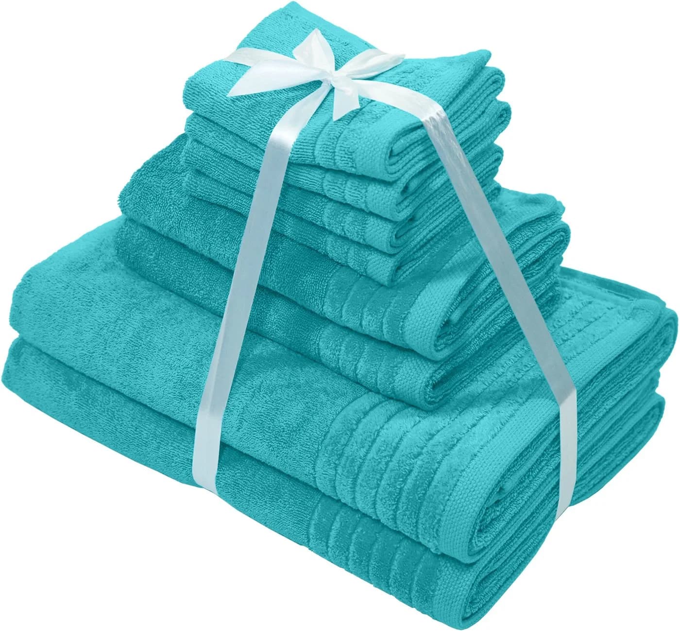OTTO HOME Handtuch Set Sanremo Premium 8-tlg. Aqua 100% Baumwolle - Bild 4