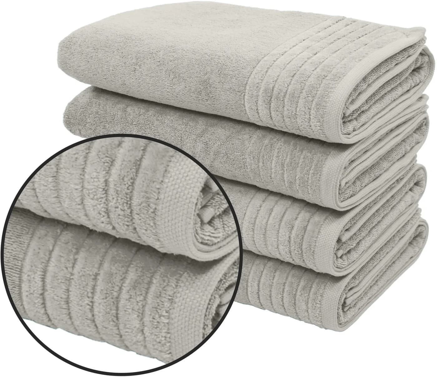OTTO home Duschtücher Sanremo Premium Grau 4-tlg. 600g/m² Frottier - Bild 2