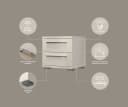 OTTO HOME Nachtkommode Piano Beige Hochglanz mit Soft-Close Bild 1