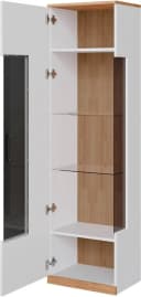 OTTO HOME Vitrine Ribe Weiß Eiche 180cm 5 Fächer Glasböden Bild 3