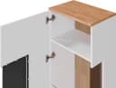 OTTO HOME Vitrine Ribe Weiß Eiche 180cm 5 Fächer Glasböden Bild 4