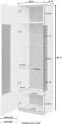 OTTO HOME Vitrine Ribe Weiß Eiche 180cm 5 Fächer Glasböden Bild 5