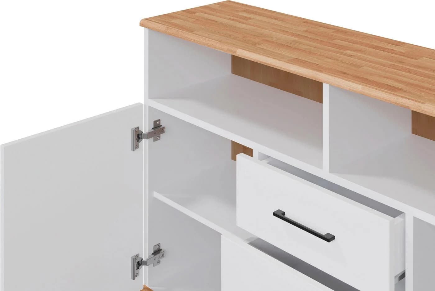 OTTO HOME Sideboard Ribe Weiß Eiche 130cm - Bild 4