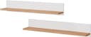 OTTO HOME Wandregal Ribe 2er Set Weiß Eiche Massivholz Bild 1