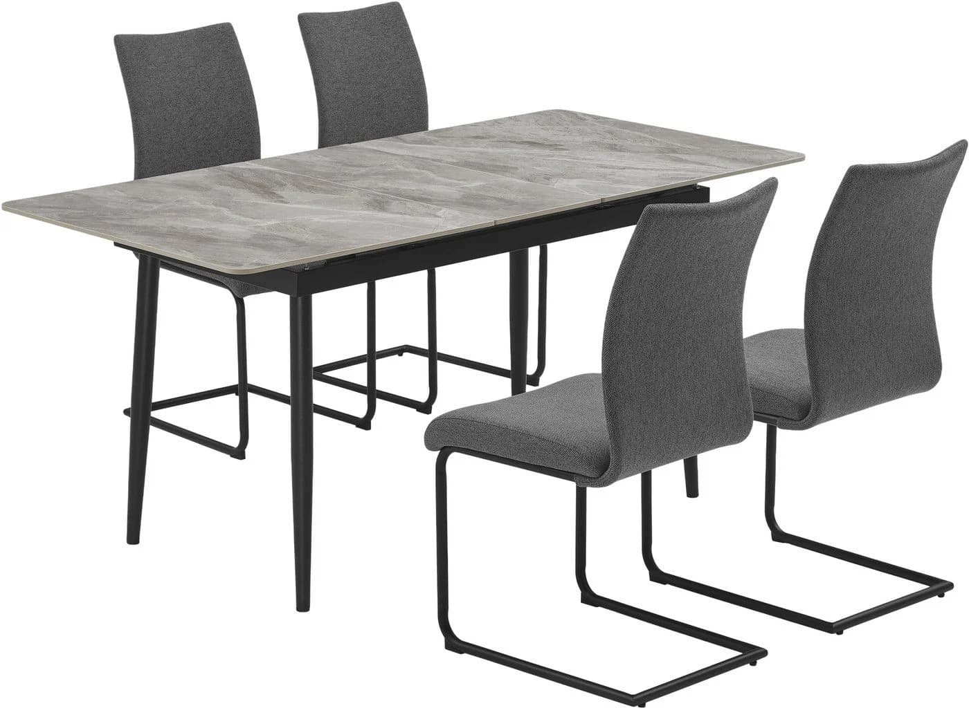 Essgruppe OTTO HOME "Stevian" Anthrazit Freischwingerstühle - Bild 2