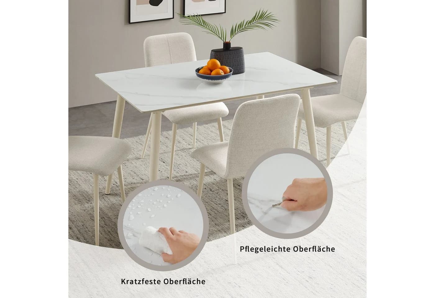Essgruppe OTTO HOME Kryce Creme Strukturstoff - Bild 3
