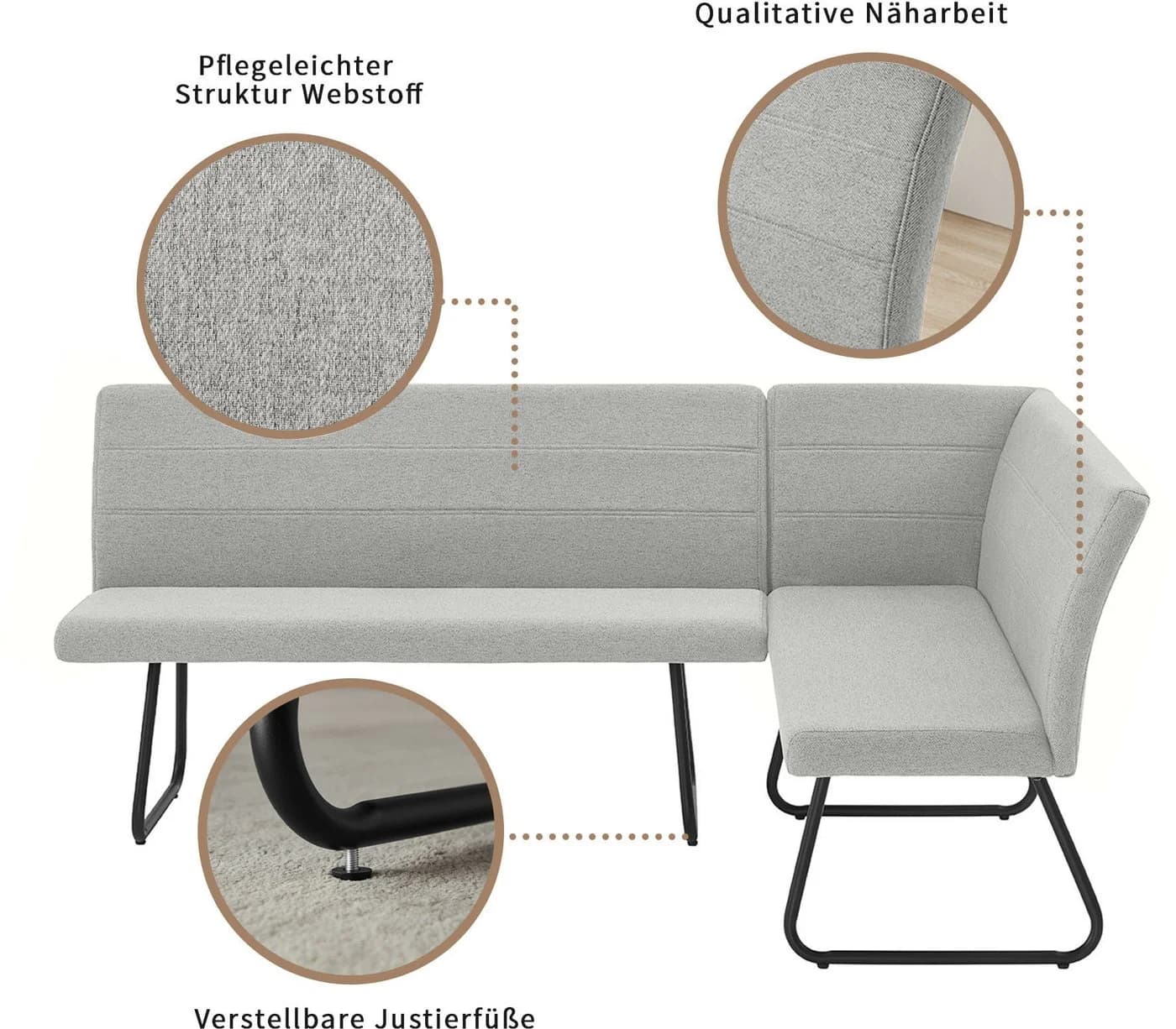 Eckbank OTTO HOME Blee Grau - Bild 3