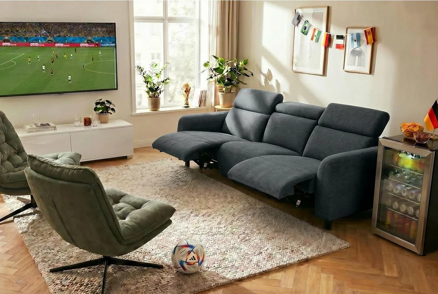OTTO HOME SKAANE 3-Sitzer Sofa Relaxfunktion Anthrazit - Bild 2