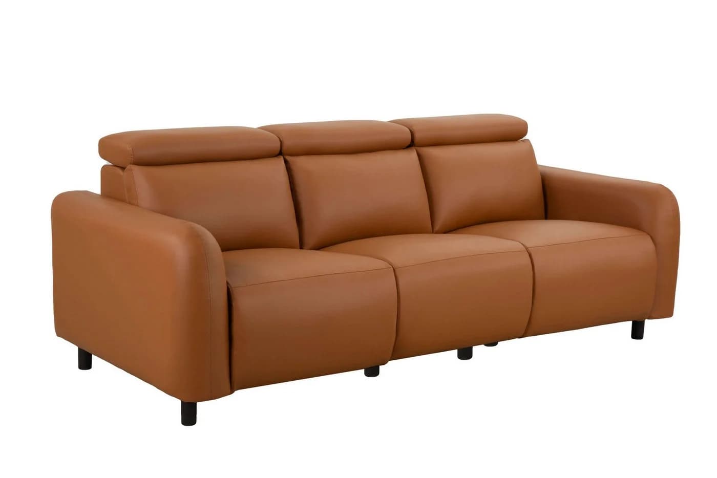 OTTO HOME SKAANE 3-Sitzer Sofa Relaxfunktion Kunstleder Cognac - Bild 4