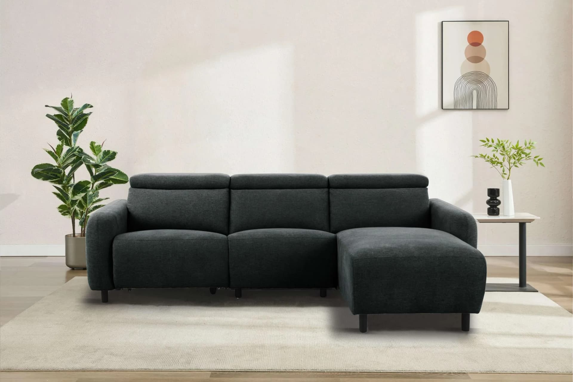 OTTO HOME Ecksofa SKAANE L-Form Elektrische Relaxfunktion Anthrazit