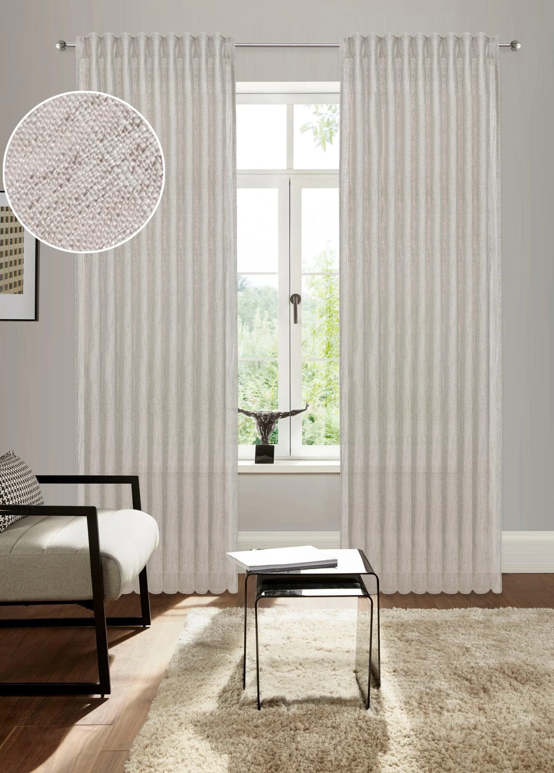 Gardine Bruno Banani Jaden beige Leinenoptik