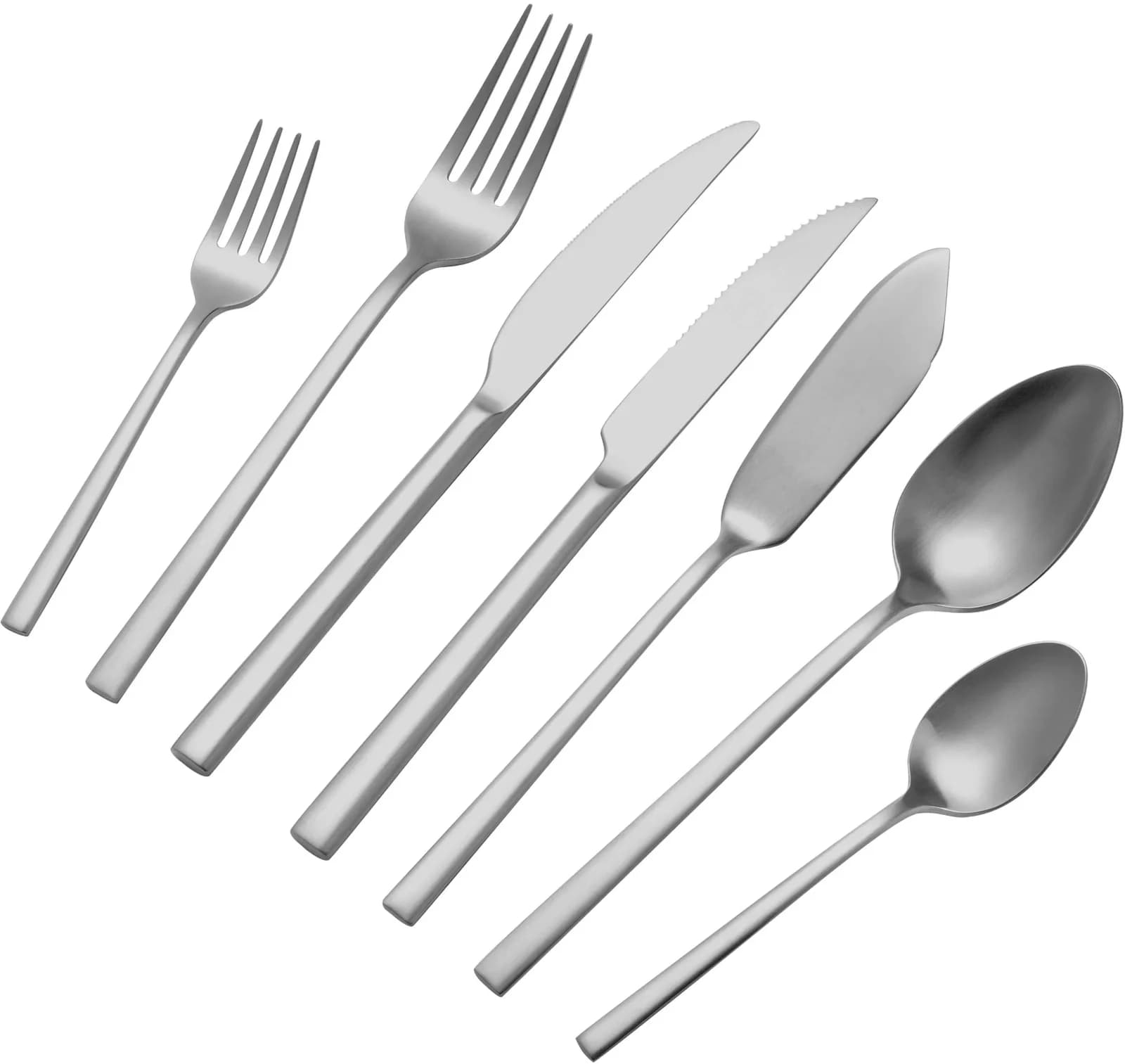 Besteck-Set HANSEATIC "SMART" in matter Optik Silberfarben 84 tlg. Edelstahl 18/10
