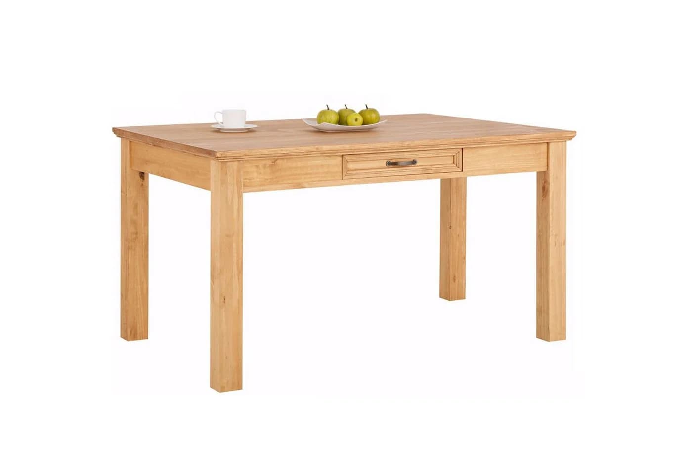 Esstisch OTTO HOME Selma Massivholz mit Schublade Beige - Bild 2