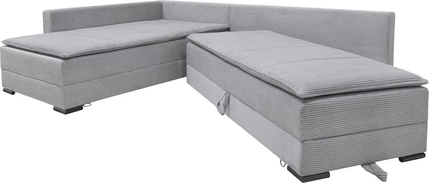 HOME AFFAIRE Ecksofa Night & Day L-Form mit Schlaffunktion Cord hellgrau - Bild 5